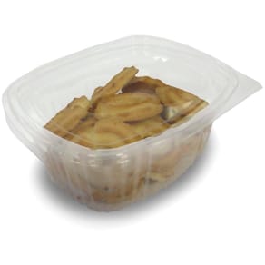 Plastbakke m/hængslet låg 500 ml A-PET, 130x98x50 mm, 600 stk