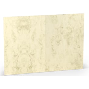 Faltkarte Rössler Paperado, B6 hochdoppelt, Chamois Marmora