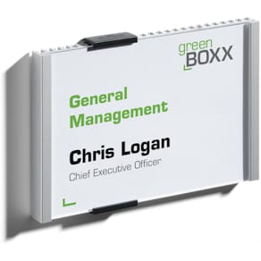 Türschild Durable INFO SIGN, A6 quer, metallic-silber