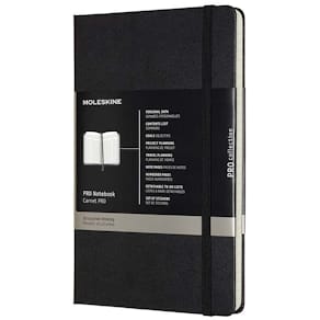 Notesbog Moleskine Pro linjeret, sort 190x250 mm, 24 stk