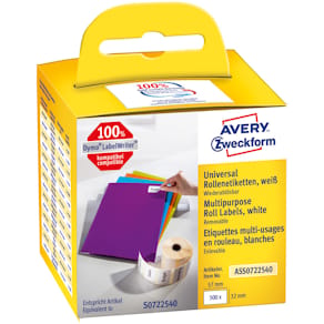 Rollenetiketten Avery Zweckform Universal, 32x57 mm, weiß, 500 St