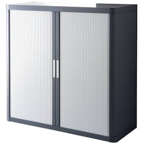 Rollladenschrank Paperflow, anthrazit/grau, 110 x 104 x 41,5 cm