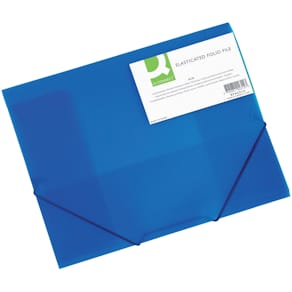 Gummizugmappe Q-CONNECT, A4, transparent blau