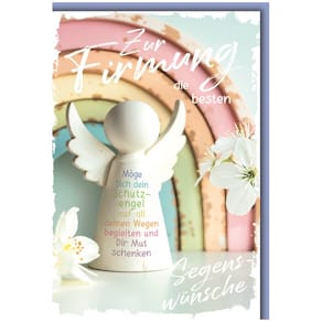 Glückwunschkarte Firmung, bunt, 11,5 x 17 cm, mit Umschlag