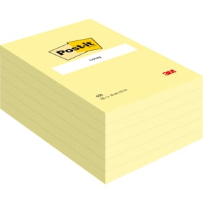 Haftnotizblock Post-it XL-Notes, 102 x 152 mm, gelb, 6 Stück