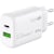 Ladegerät Q-CONNECT, Steckdose, USB-A/USB-C, weiß