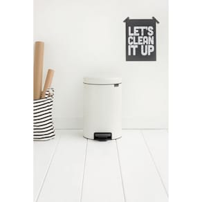 Papperskorg BRABANTIA Pedalhink Newicon 12L Vit