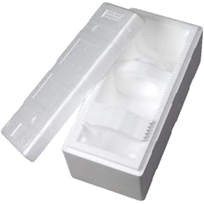 EPS skum, 365 x 130 x 120 mm PS, hvid, pakke a 28 enheder palle