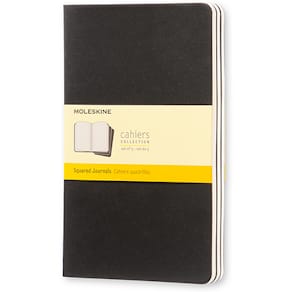 Cahier Journal Rutad Large Svart 3-Pack