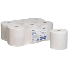 Rollenhandtuch Scott Performance, 1-lagig, weiß, 6 Rollen
