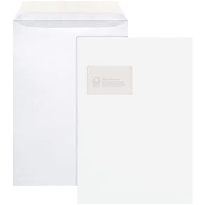 Fenstertasche MAILMEDIA C4, haftklebend, 100 St., weiß