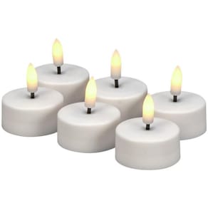 Värmeljus KONSTSMIDE LED timer vit 6/fp