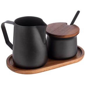 Milch- und Zucker-Set APS Akazie-schwarz