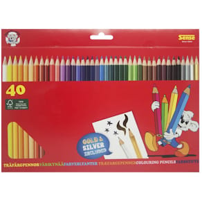 Träfärgpennor 40/fp