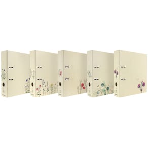 Ordner DONAU Graspapier, A4, 70 mm, sortiert (5 Motive)