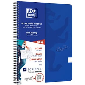 Notatbok OXFORD Touch A4+ 90g linjer blå