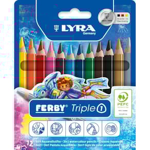 Aquarellfarbstifte Lyra TripleOne, 12er-Etui