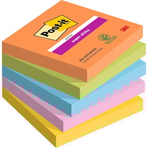 Haftnotizblock Post-it Super Sticky Boost Collection, 5x90 Blatt,