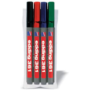 Whiteboardpenna EDDING 361 4 färger/fp