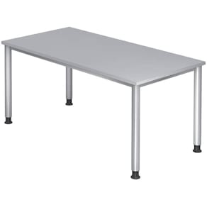 Schreibtisch HAMMERBACHER HS16, 160 x 80 cm, grau/silber