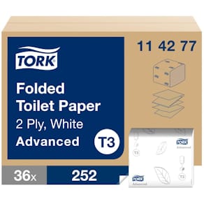 Toalettpapper TORK Adv T3 2-lag 252/fp