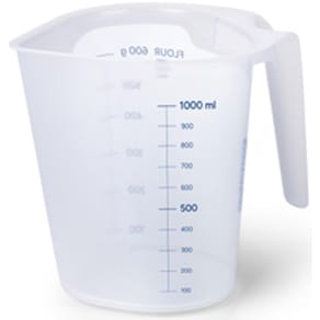 Maatbeker DTD, 1 l, kunststof, transparant
