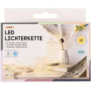 Lichtslinger Folia LED, 20 lampjes, 2,20 m, op batterijen, pak 10