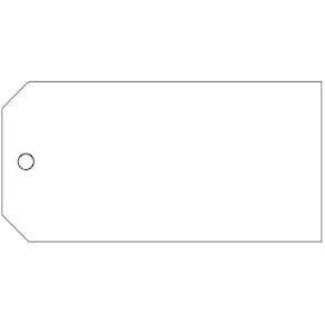 Etiketter hvid karton, utrykte, 1000 stk