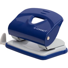 Perforator Q-CONNECT Light Duty, metaal, 20 blad, blauw