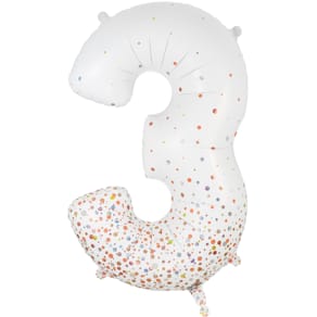 Folienballon OAK TREE Sparkling Fizz, Zahl 3, rosegold, 86 cm