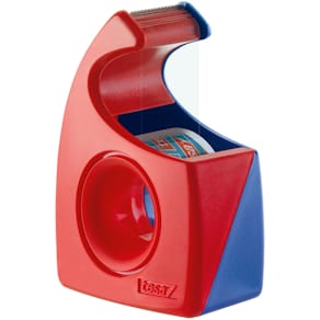 Handabroller tesa Easy Cut, 19 mm x 10 m, rot/blau