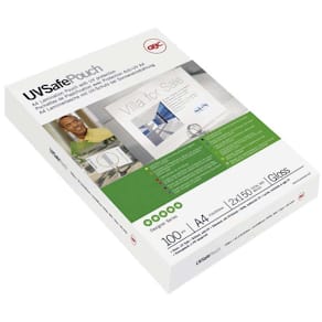 Lamineringslommer GBC 150 µm A4 UV-sikre, 216x303 mm, 100 stk