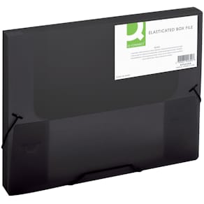 Heftbox Q-CONNECT, A4, transluzent schwarz