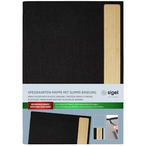 Speisekartenmappe Sigel Menue, RPET, A4, dunkelgrau