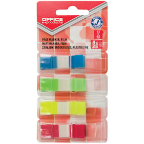 Index-tabs Office Products, 12 x 43 mm, geassorteerde kleuren