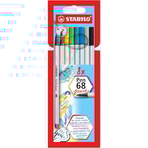 Filzstift-Set STABILO Pen 68 brush, 8 St., sortiert