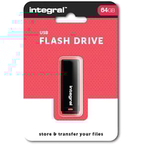 USB-stick Integral USB 2.0, 64 GB, zwart