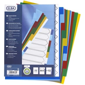 Faneblade Elba MAXI A4 grå, ekstra brede, æske 25 sæt