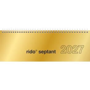 Tischkalender RIDO Septant 2027, quer, gold