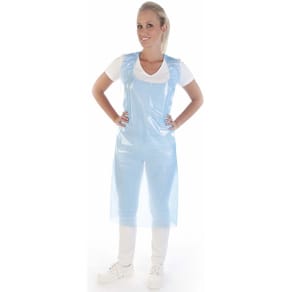 Engangsforklæder LDPE 16 my blå 70x125 cm, 200 stk