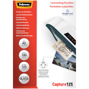 Lamineringslommer Fellowes Premium 125 µm A5, 100 stk