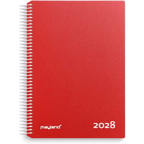 Timekalender Mayland Classic 190x242 mm, 2028, rød, FSC Mix