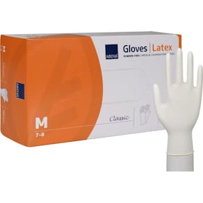 Latexhandske puderfri M 100/fp