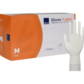 Latexhandske puderfri M 100/fp