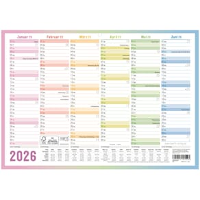 Tafelkalender HÄFFT Rainbow, A4, 2027, quer