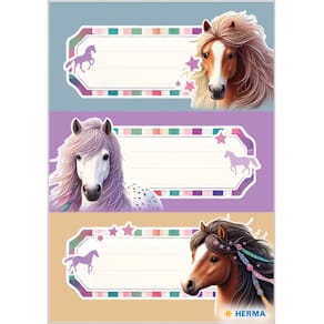 Schuletiketten HERMA Pferdewelt, selbstklebend, 9 Stück