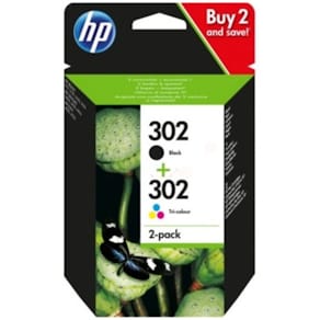 Tintenpatronen HP 302 Value Pack, schwarz + dreifarbig