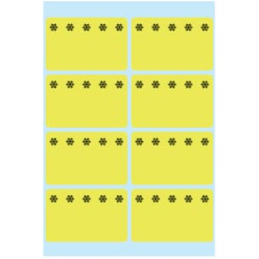 Tiefkühletiketten HERMA Eiskristalle, gelb, 26x40 mm, 48 Stück