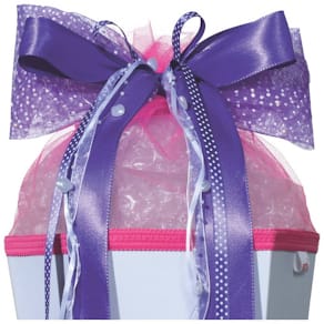 Schultütenschleife ROTH Shining Dots, LED, lila, 50 cm