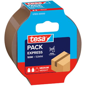 Packband tesa Express, 50 mm x 50 m, braun